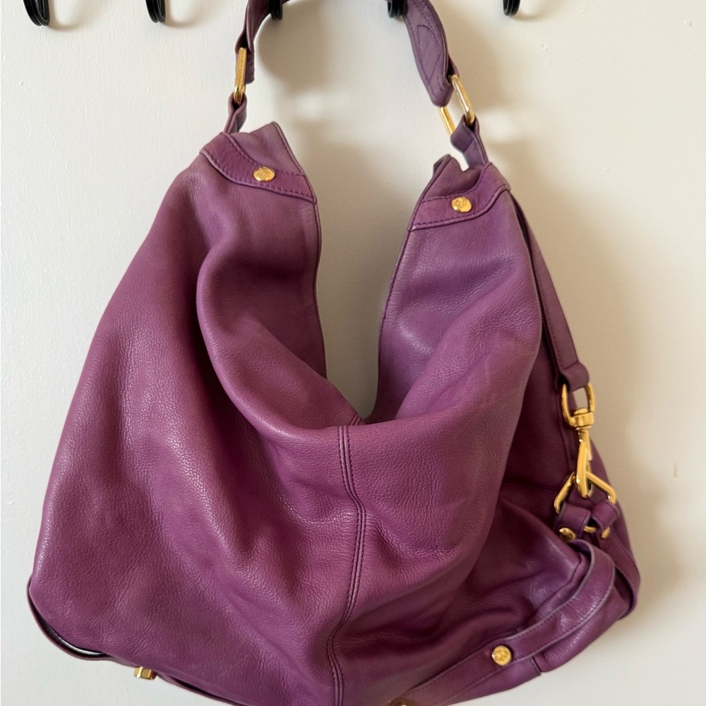 Rebecca Minkoff Purple Shoulder Bag with Gold Accents